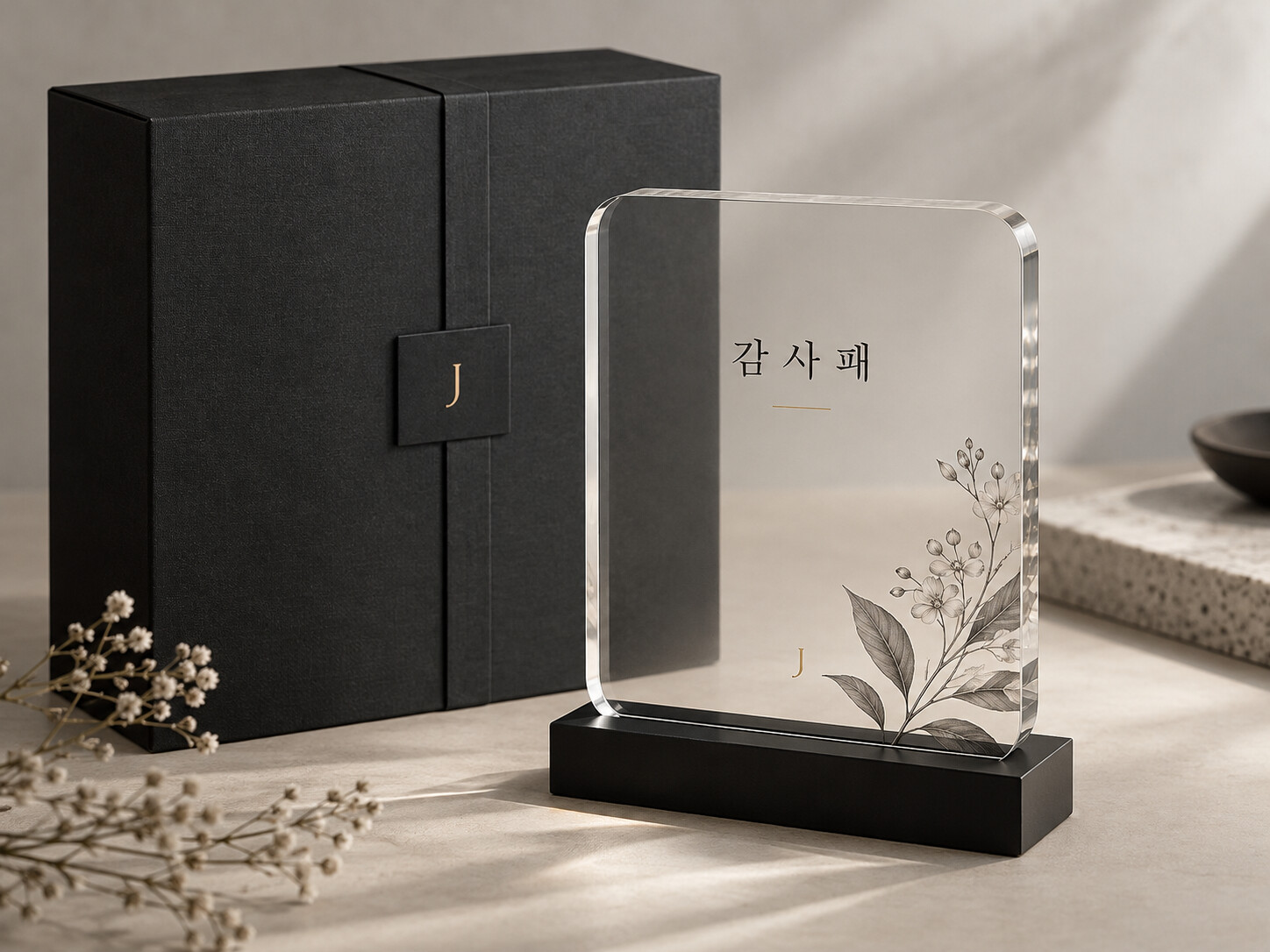 투명한 여백으로 전하는 아크릴 감사패